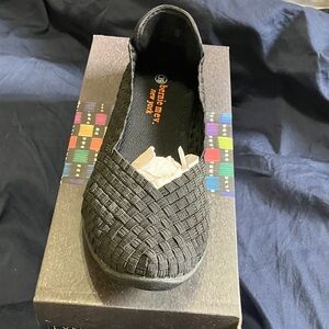 bernie mev. Black Woven Moccasins